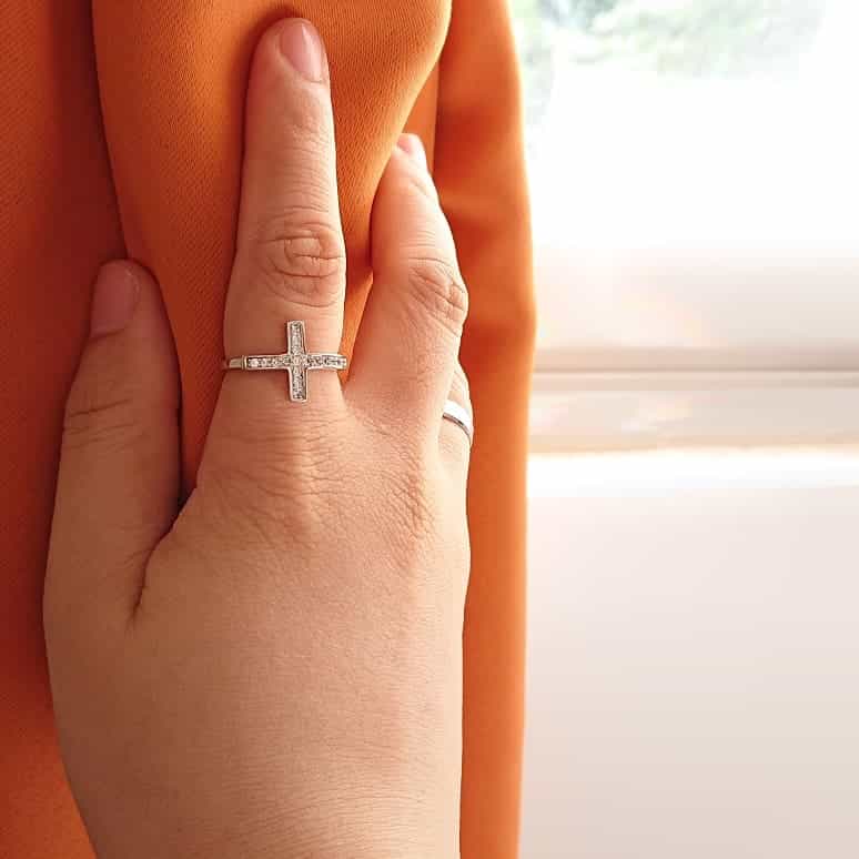 Personalized Cross Ring