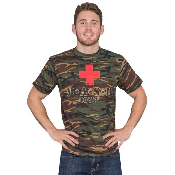 MASH 4077th Camouflage Red Cross T-Shirt